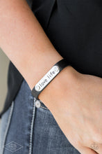 Load image into Gallery viewer, Love Life - Black Leather Bracelet Paparazzi
