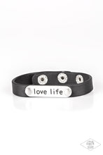 Load image into Gallery viewer, Love Life - Black Leather Bracelet Paparazzi
