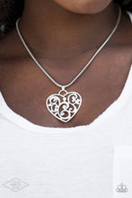 Load image into Gallery viewer, FILIGREE YOUR HEART WITH LOVE - SILVER HEART NECKLACE - PAPARAZZI
