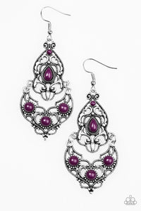 Jungle Runway - Purple Earring Paparazzi