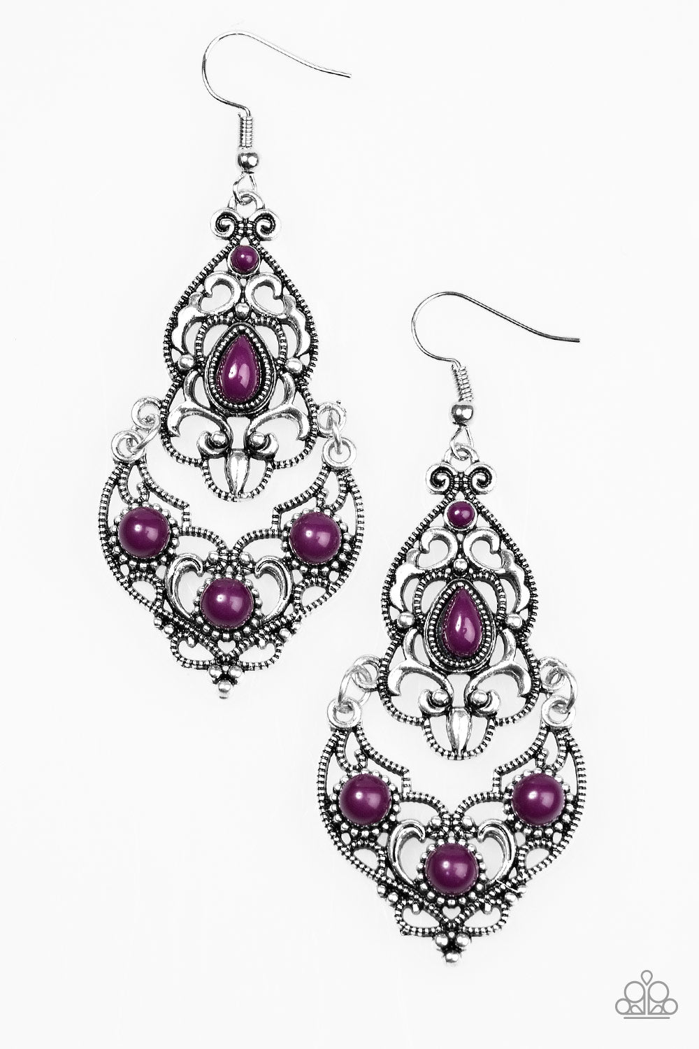 Jungle Runway - Purple Earring Paparazzi