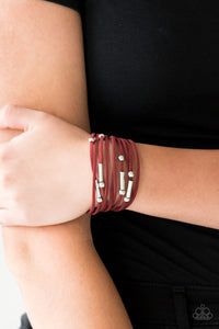 Back To BACKPACKER - Red Leather Bracelet Paparazzi