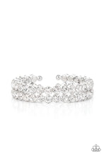 Load image into Gallery viewer, Megawatt Majesty - White Rhinestone Bracelet Paparazzi
