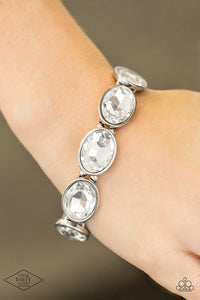 Paparazzi DIVA In Disguise - Silver Rhinestone Bracelet