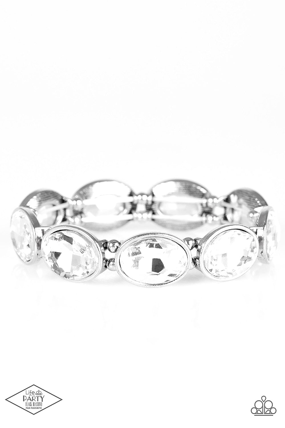 Paparazzi DIVA In Disguise - Silver Rhinestone Bracelet