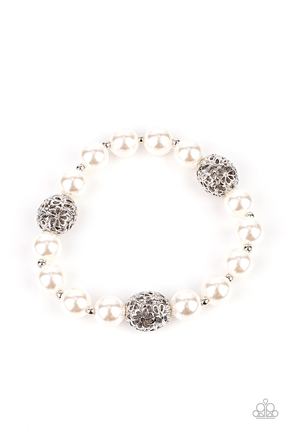 Paparazzi Upscale Whimsy - White Pearl Bracelet