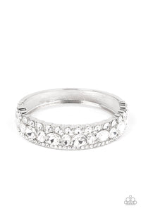 Paparazzi Mega Megawatt - White Rhinestone Bracelet