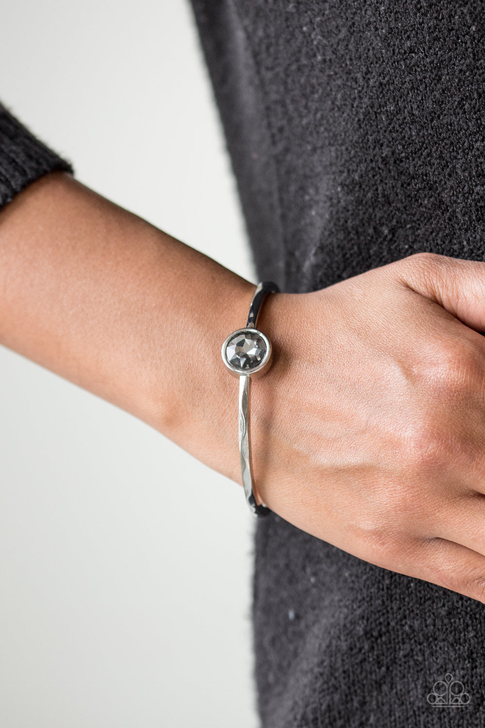 Paparazzi Diamonds For Breakfast - Silver Bangle
