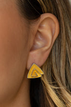 Load image into Gallery viewer, On Blast - Yellow Earring Paparazzi
