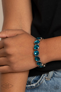 Number One Knockout - Blue Rhinestone Bracelet Paparazzi