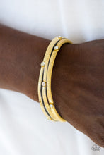 Load image into Gallery viewer, Drop A SHINE - Yellow Leather Bracelet Paparazzi
