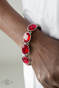 DIVA In Disguise - Red Rhinestone Bracelet Paparazzi