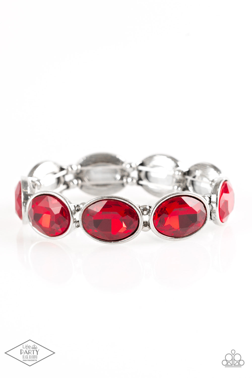 DIVA In Disguise - Red Rhinestone Bracelet Paparazzi