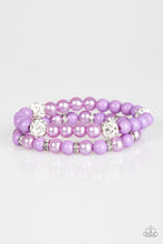 Load image into Gallery viewer, Teasingly Tinseltown - Purple Bracelet Paparazzi
