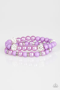 Teasingly Tinseltown - Purple Bracelet Paparazzi