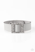 Load image into Gallery viewer, Diamond Diva - Silver Leather Bracelet Paparazzi
