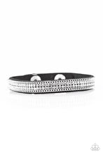 Load image into Gallery viewer, Babe Bling - Black Leather Bracelet Paparazzi
