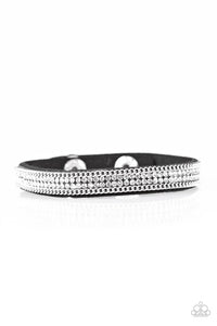 Babe Bling - Black Leather Bracelet Paparazzi