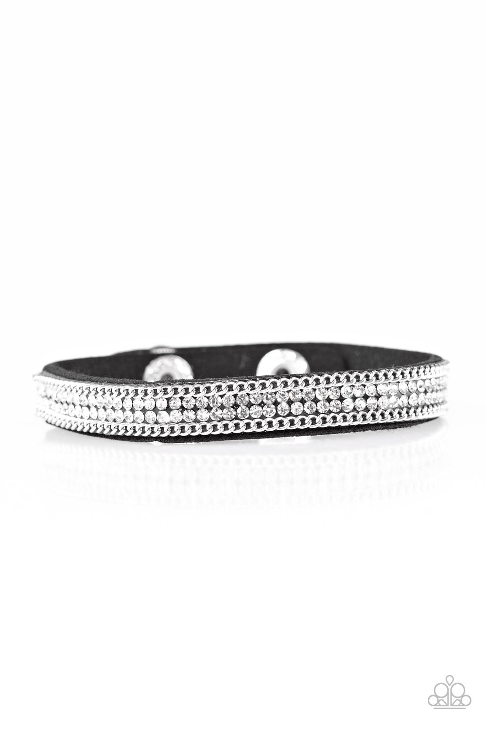 Babe Bling - Black Leather Bracelet Paparazzi