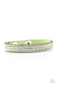 Babe Bling - Green Leather Bracelet Paparazzi