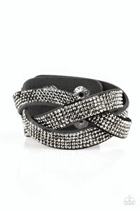 Nice Girls Finish Last - Black Leather Bracelet Paparazzi