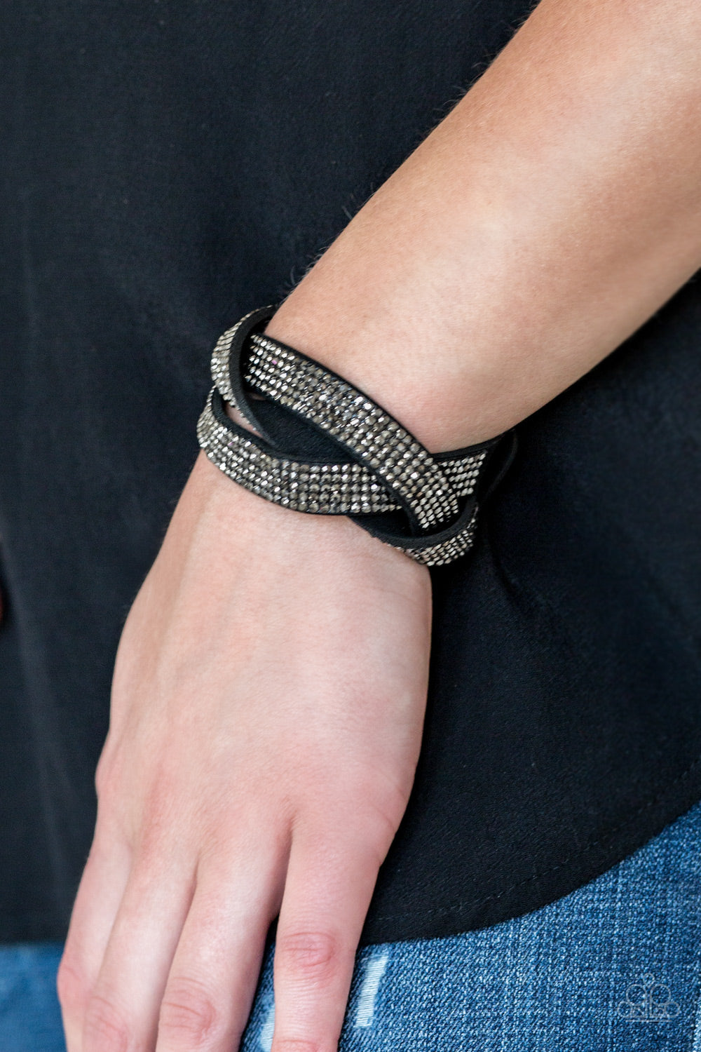 Nice Girls Finish Last - Black Leather Bracelet Paparazzi