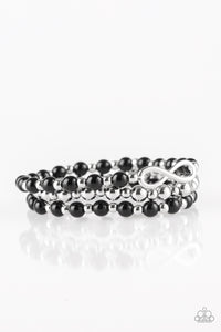 Paparazzi Immeasurably Infinite - Black Bracelet