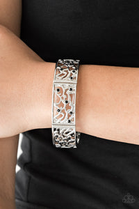 Paparazzi Yours and VINE - Black and Silver Bracelet