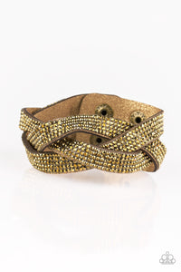 Nice Girls Finish Last - Brass Leather Bracelet Paparazzi