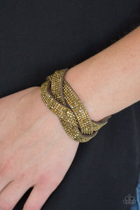 Nice Girls Finish Last - Brass Leather Bracelet Paparazzi