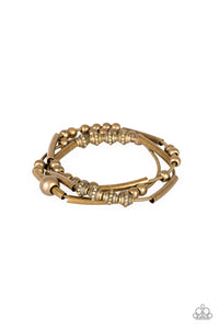 Industrial Instincts - Brass Bracelet Paparazzi