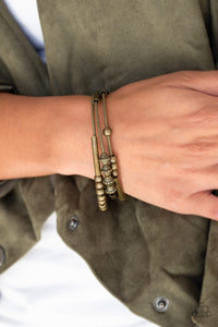 Industrial Instincts - Brass Bracelet Paparazzi