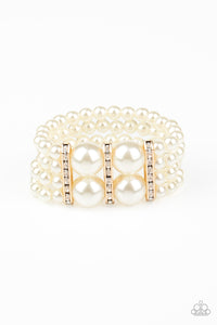 Paparazzi Romance Remix - Gold Pearl Bracelet