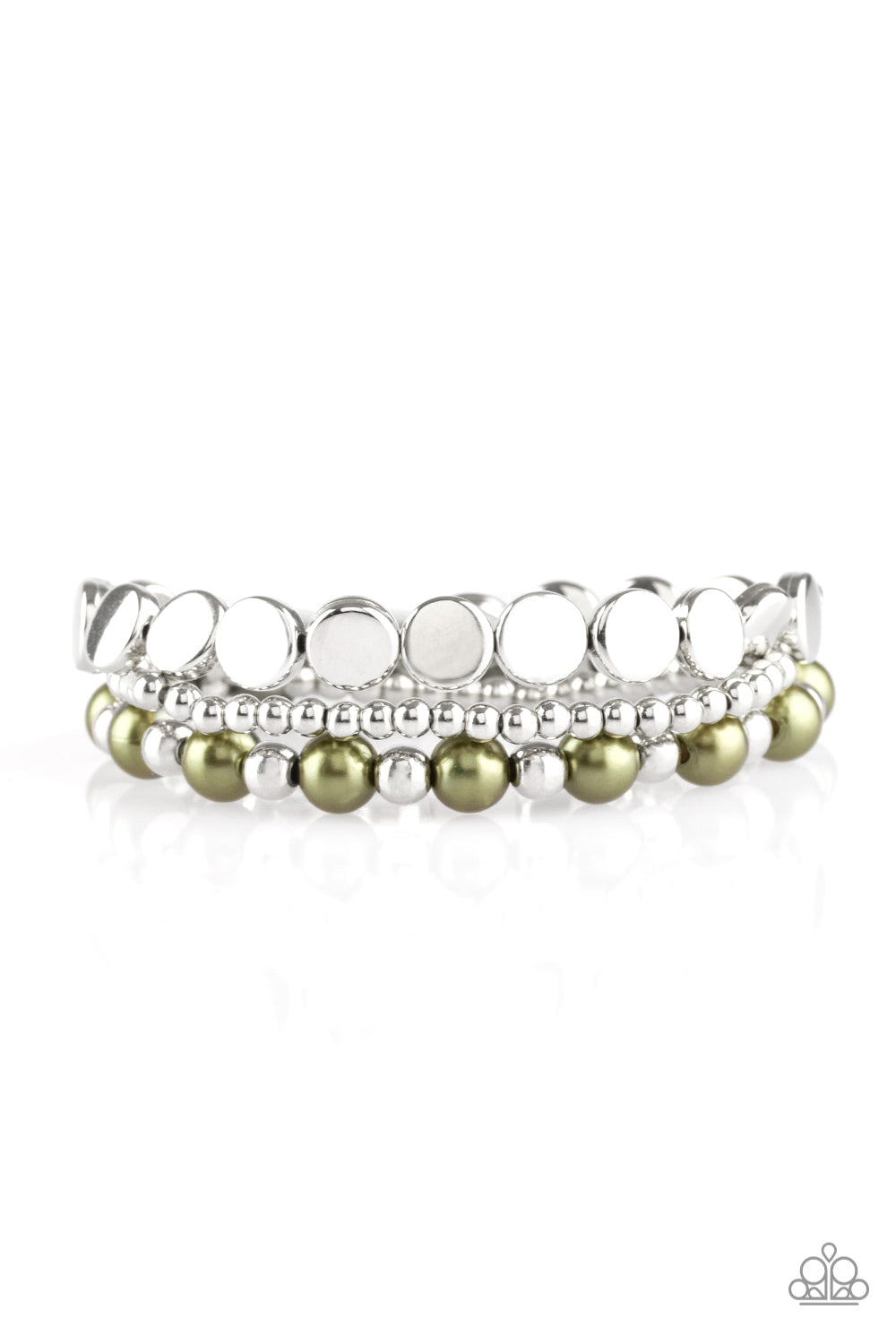 Girly Girl Glamour - Green Bracelet Paparazzi