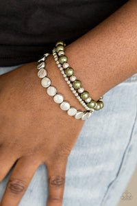 Girly Girl Glamour - Green Bracelet Paparazzi