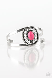 Deep In The TUMBLEWEEDS - Pink Stone Bracelet Paparazzi