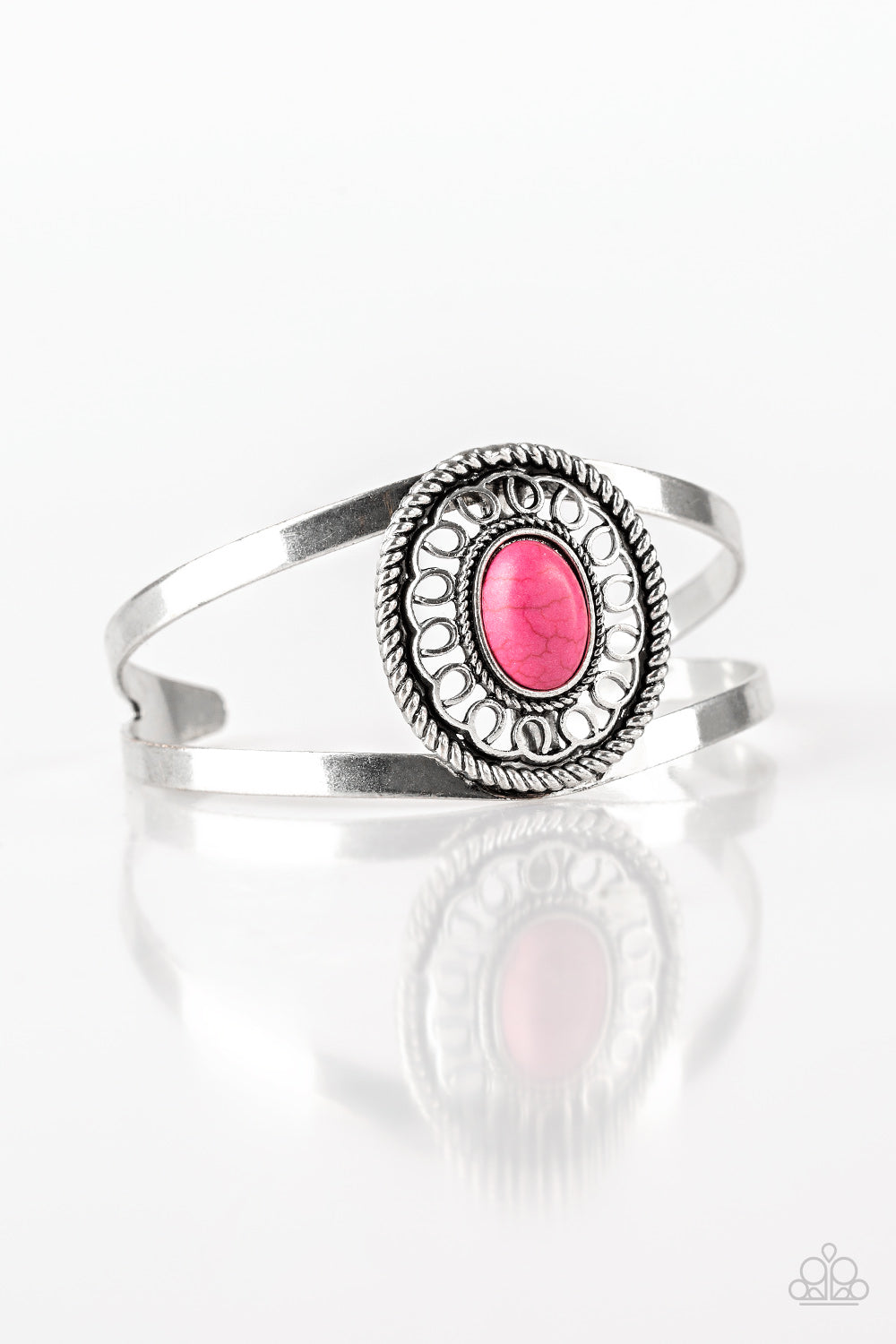 Deep In The TUMBLEWEEDS - Pink Stone Bracelet Paparazzi