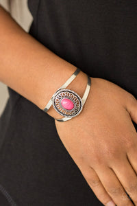 Deep In The TUMBLEWEEDS - Pink Stone Bracelet Paparazzi