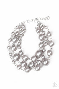 Paparazzi Until The End Of TIMELESS - Silver Pearl Bracelet