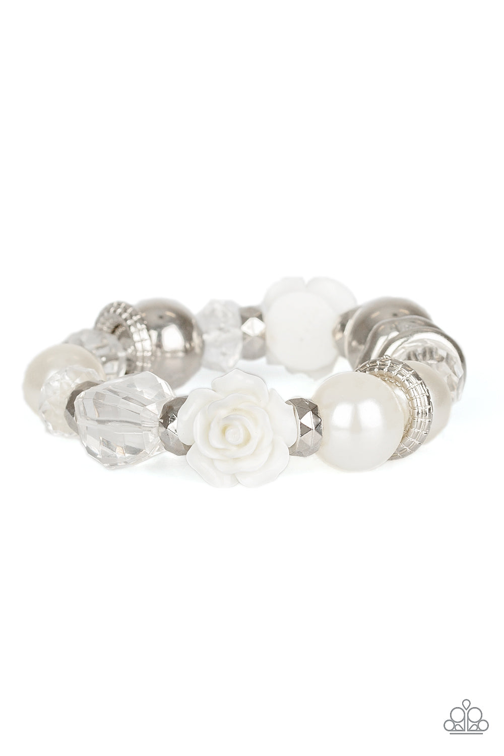 Paparazzi Here I Am - White Pearl Bracelet