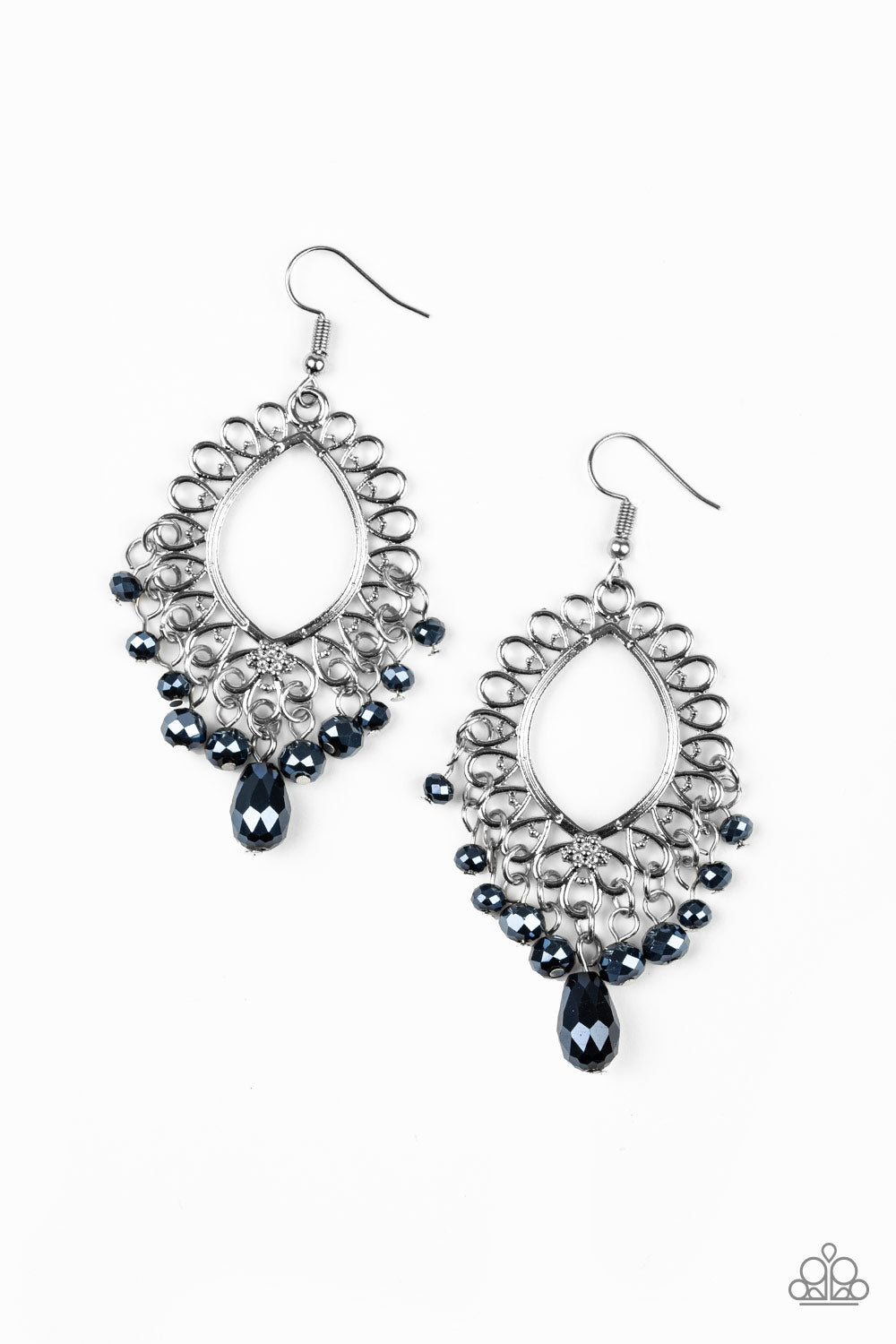 Paparazzi Just Say NOIR - Blue Earring