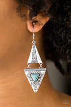 Load image into Gallery viewer, El Paso Edge - Blue Stone Earring Paparazzi
