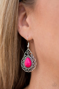 Flirty Finesse - Pink Earring Paparazzi