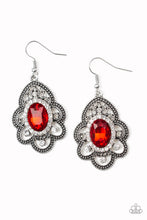 Load image into Gallery viewer, Reign Supreme - Red Rhinestone Earring Paparazzi
