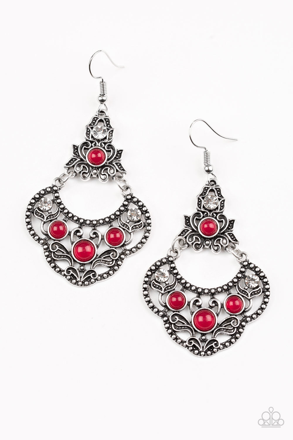 Garden State Glow - Red Earring Paparazzi