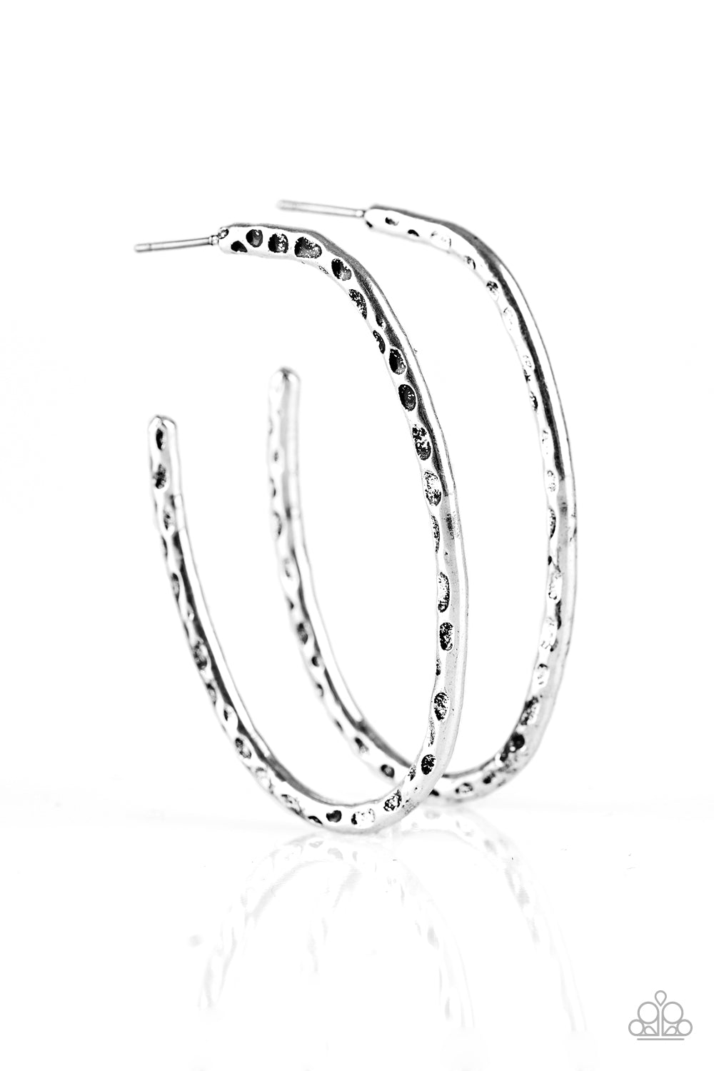 Rural Rambler - Silver Hoop Earring Paparazzi