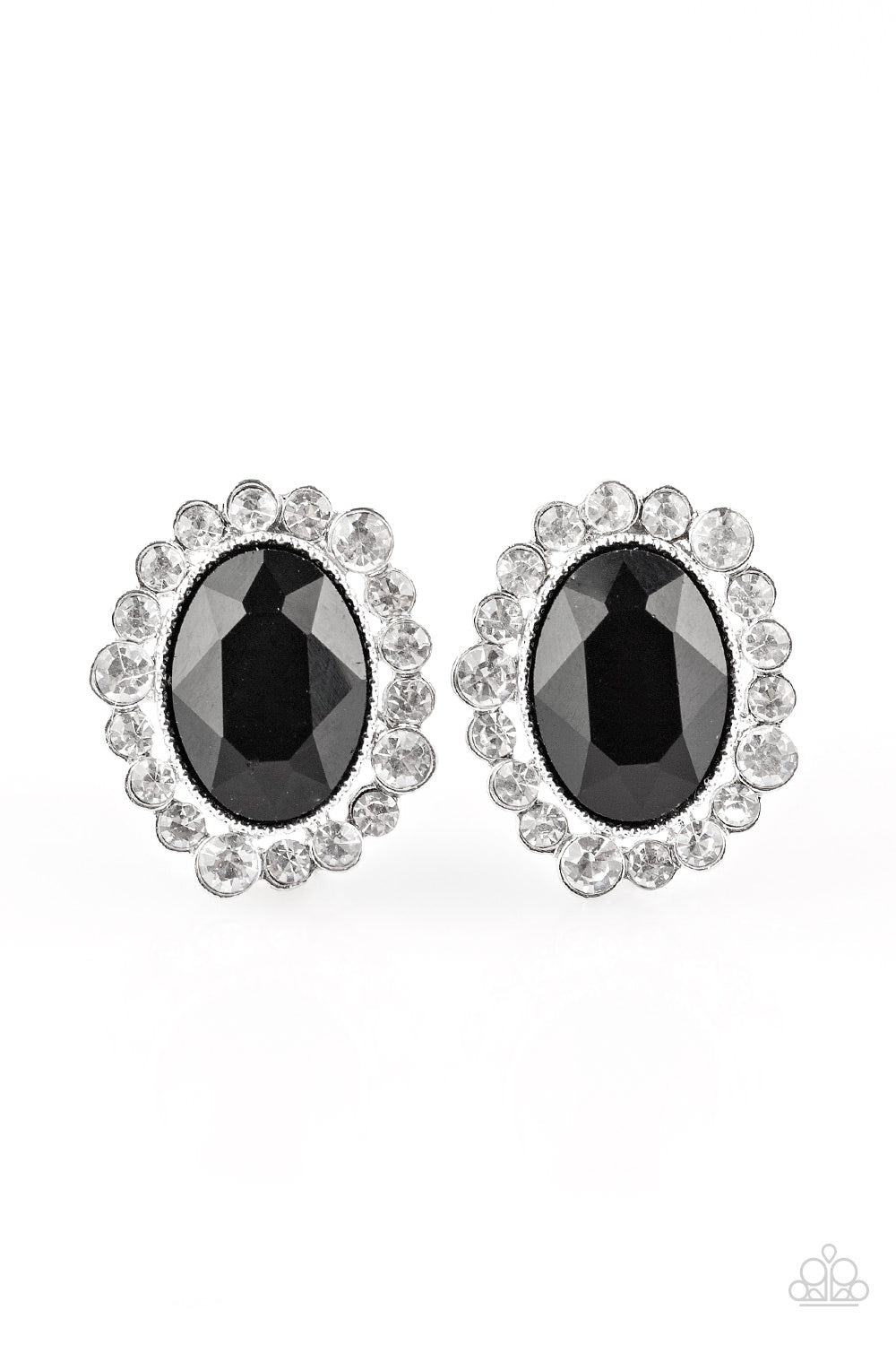 Hold Court - Black Post Earring Paparazzi