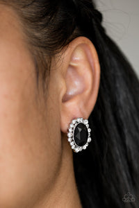 Hold Court - Black Post Earring Paparazzi