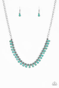 Extinct Species - Blue Turquoise Necklace Paparazzi