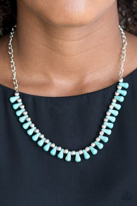 Extinct Species - Blue Turquoise Necklace Paparazzi